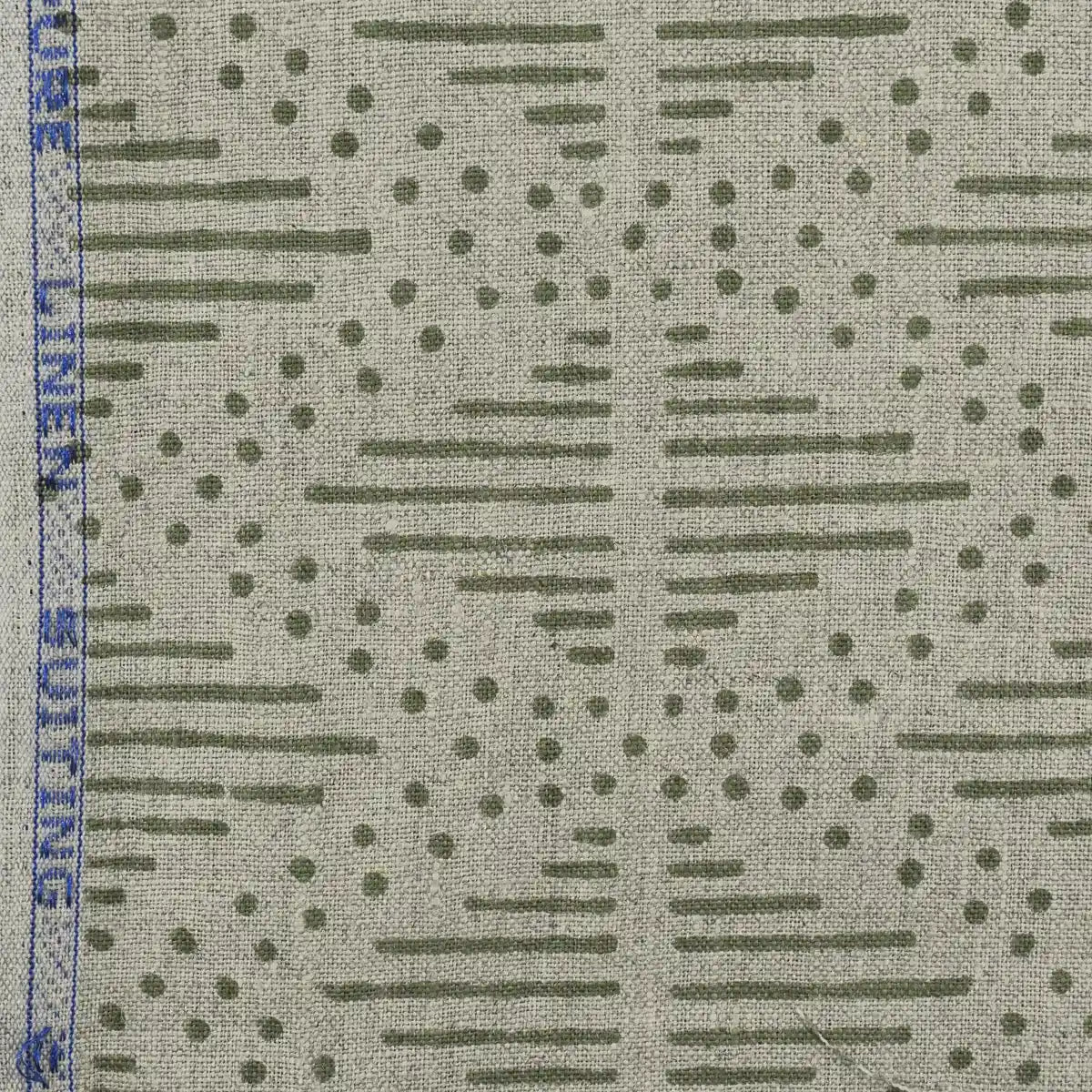 Zig-Zag Hand Block Print Designer Floral Fabric Linen Fabric