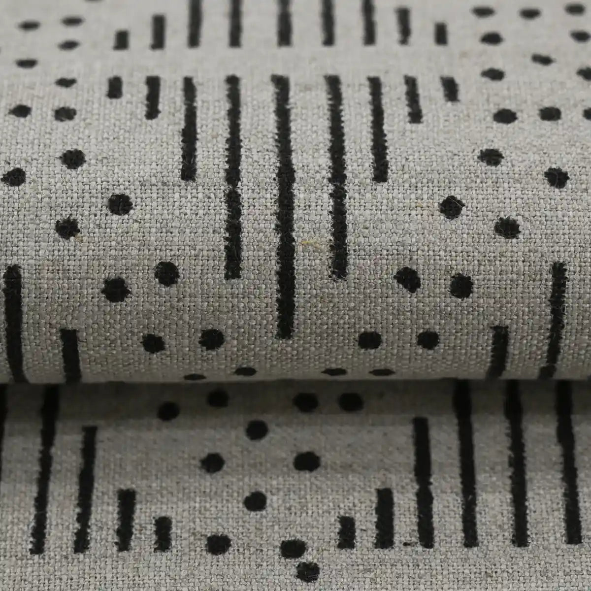Zig-Zag Hand Block Print Designer Floral Fabric Linen Fabric