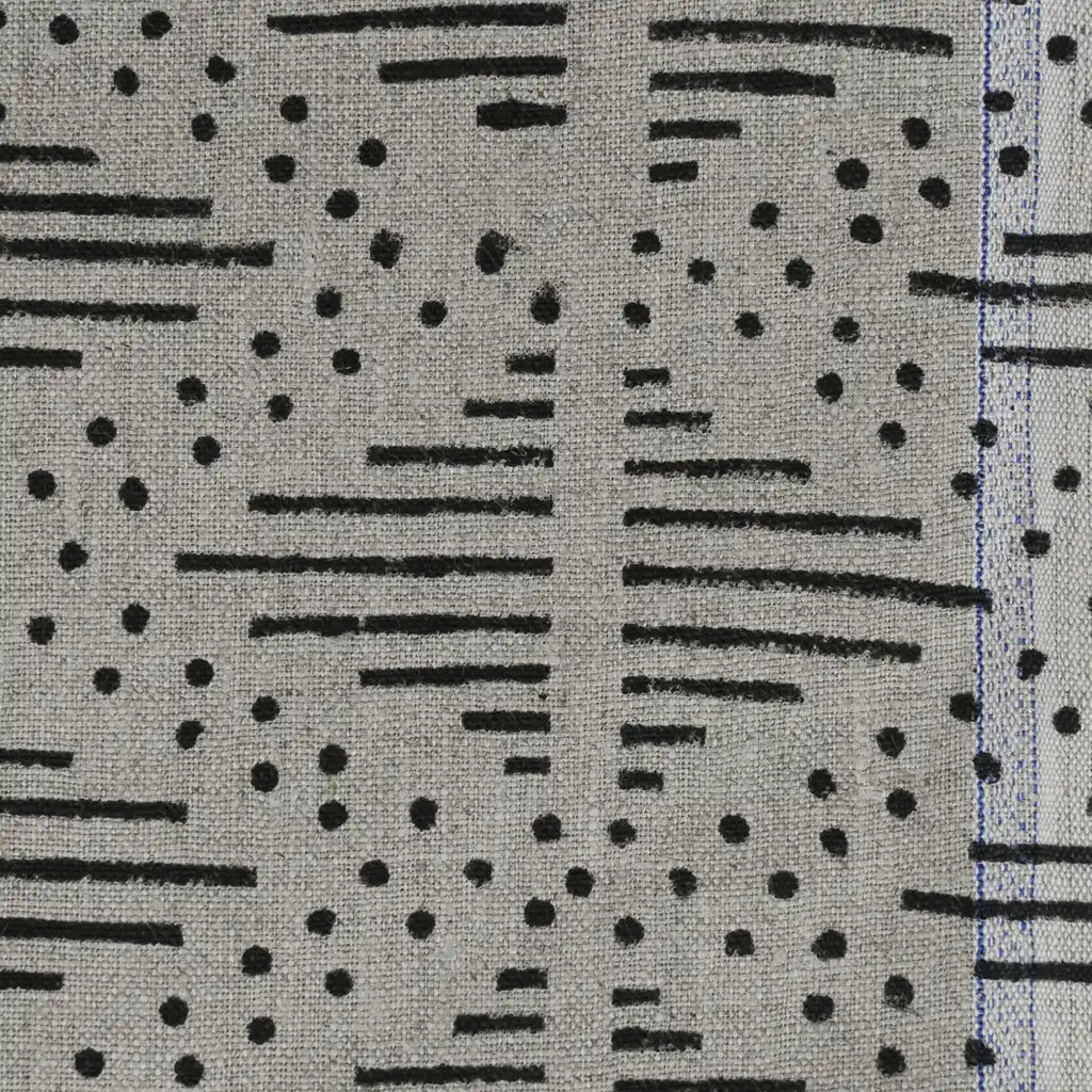 Zig-Zag Hand Block Print Designer Floral Fabric Linen Fabric