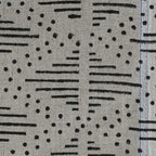 Zig-Zag Hand Block Print Designer Floral Fabric Linen Fabric