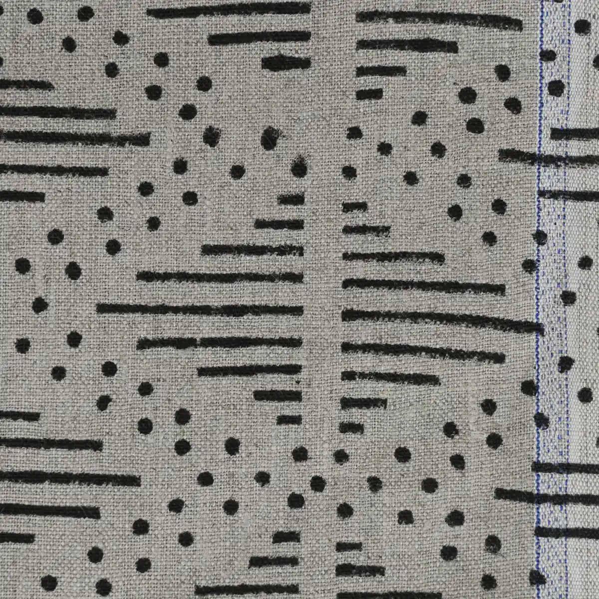 Zig-Zag Hand Block Print Designer Floral Fabric Linen Fabric