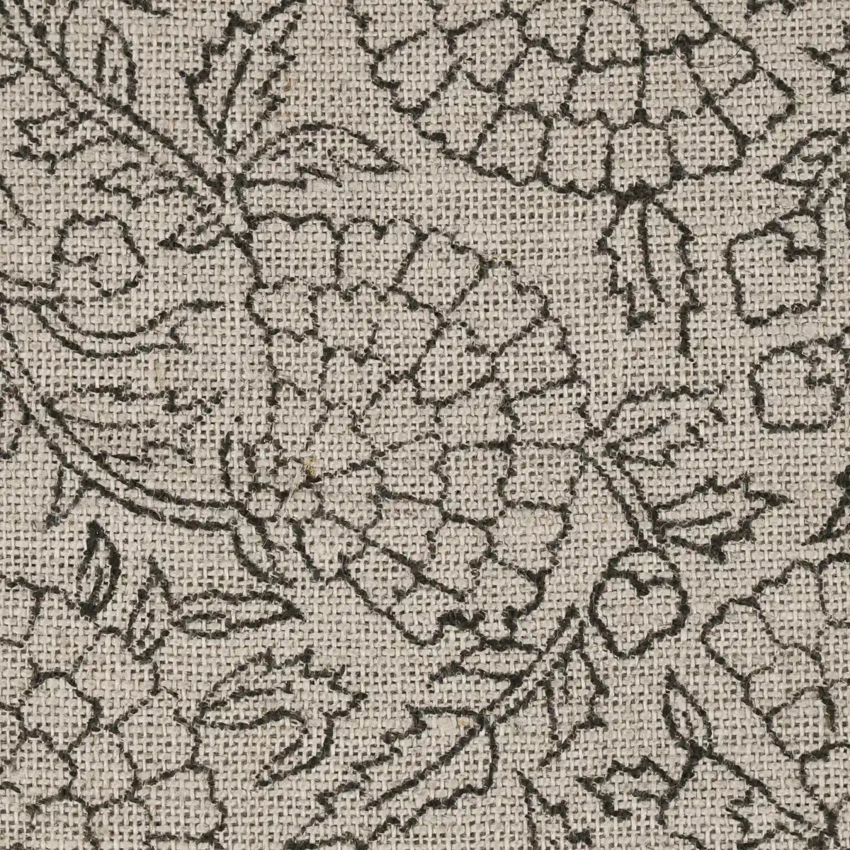 Designer Flower Heavy Linen Fabric for Upholstery Swatch Linen Fabric