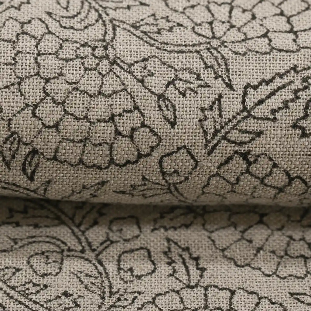Designer Flower Heavy Linen Fabric for Upholstery Linen Fabric