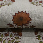 Skye Block Print Linen Linen Fabric