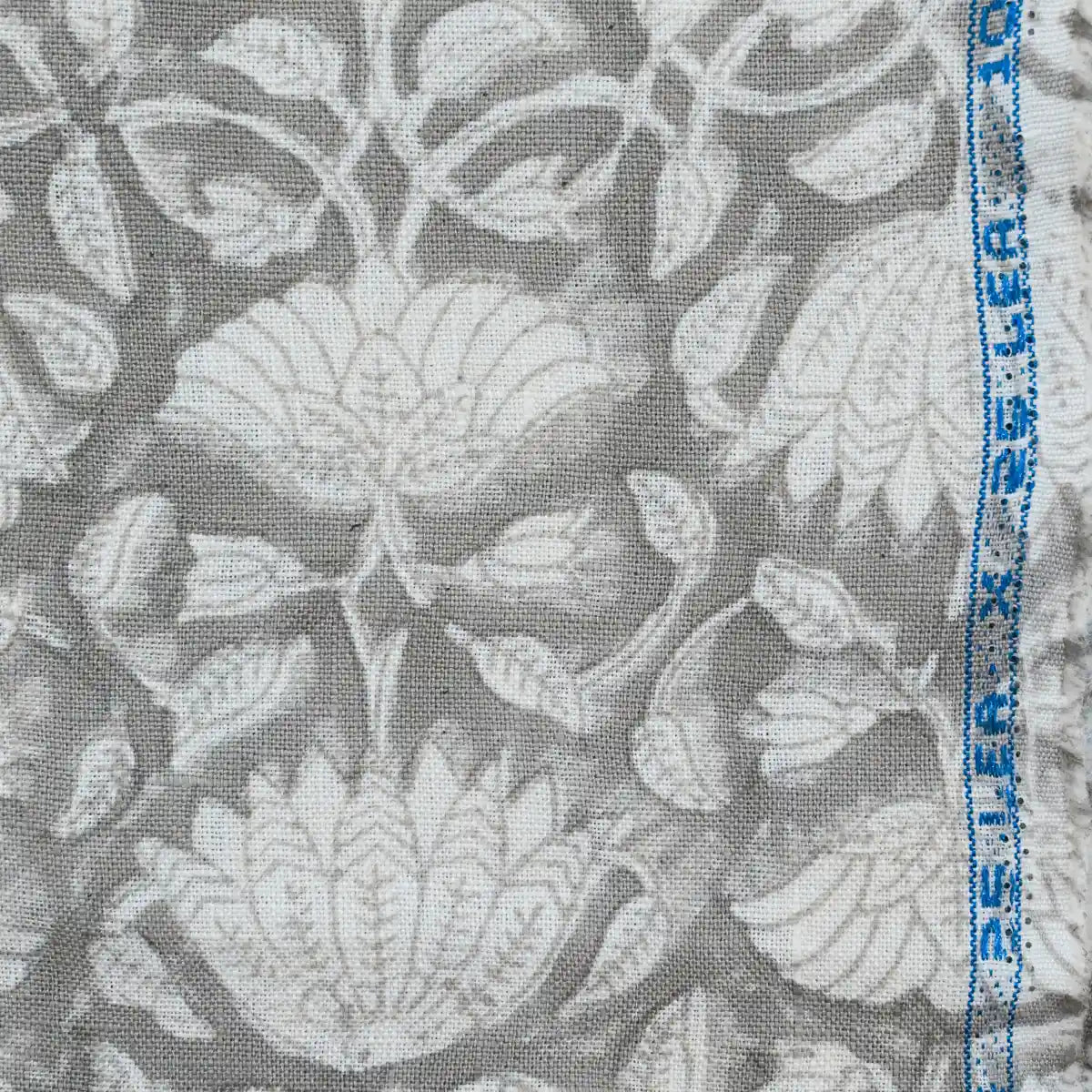 Tulip Flower Block Print Upholstery Fabric Linen Fabric