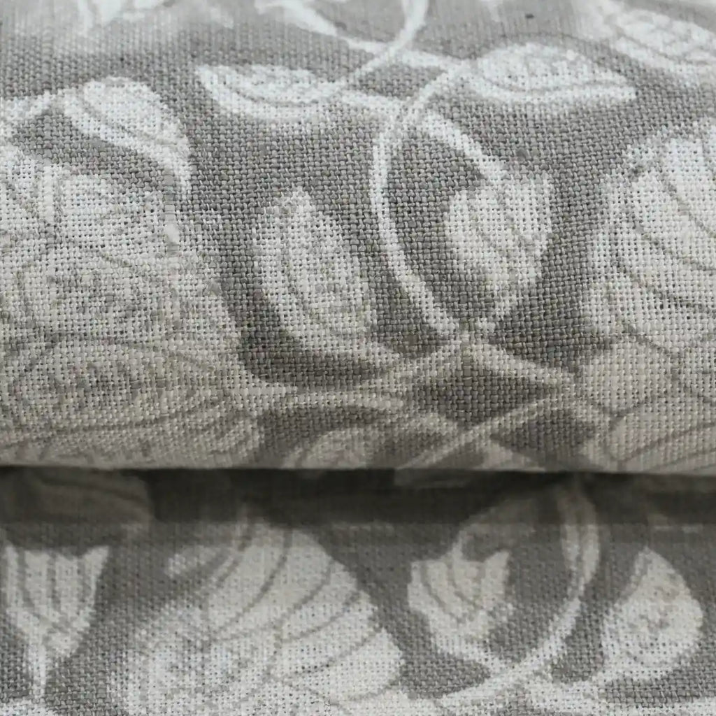 Tulip Flower Block Print Upholstery Fabric Linen Fabric