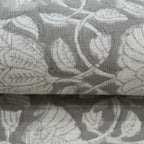 Tulip Flower Block Print Upholstery Fabric Linen Fabric