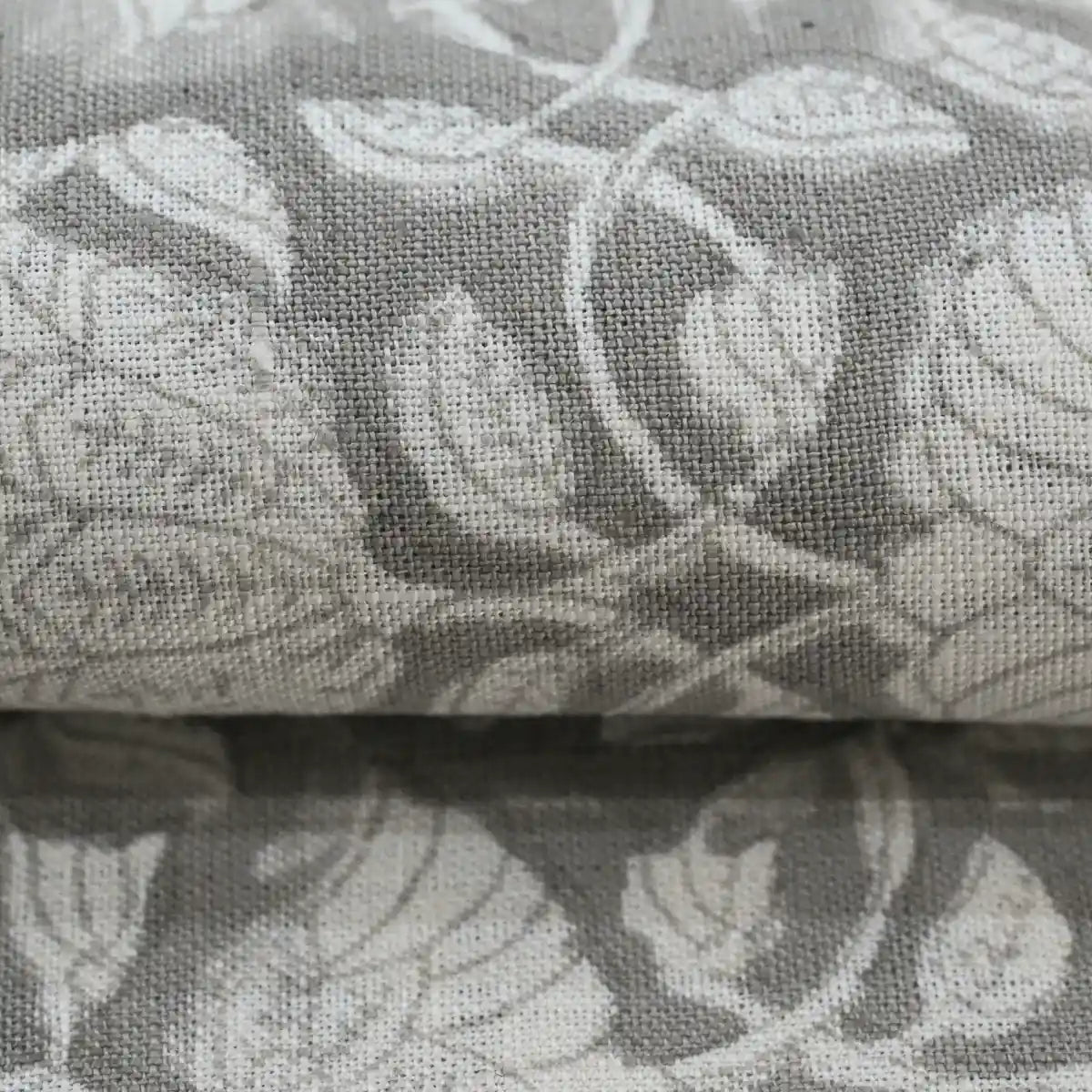 Tulip Flower Block Print Upholstery Fabric Linen Fabric