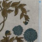 Lily Hand Printed Linen Fabric Linen Fabric