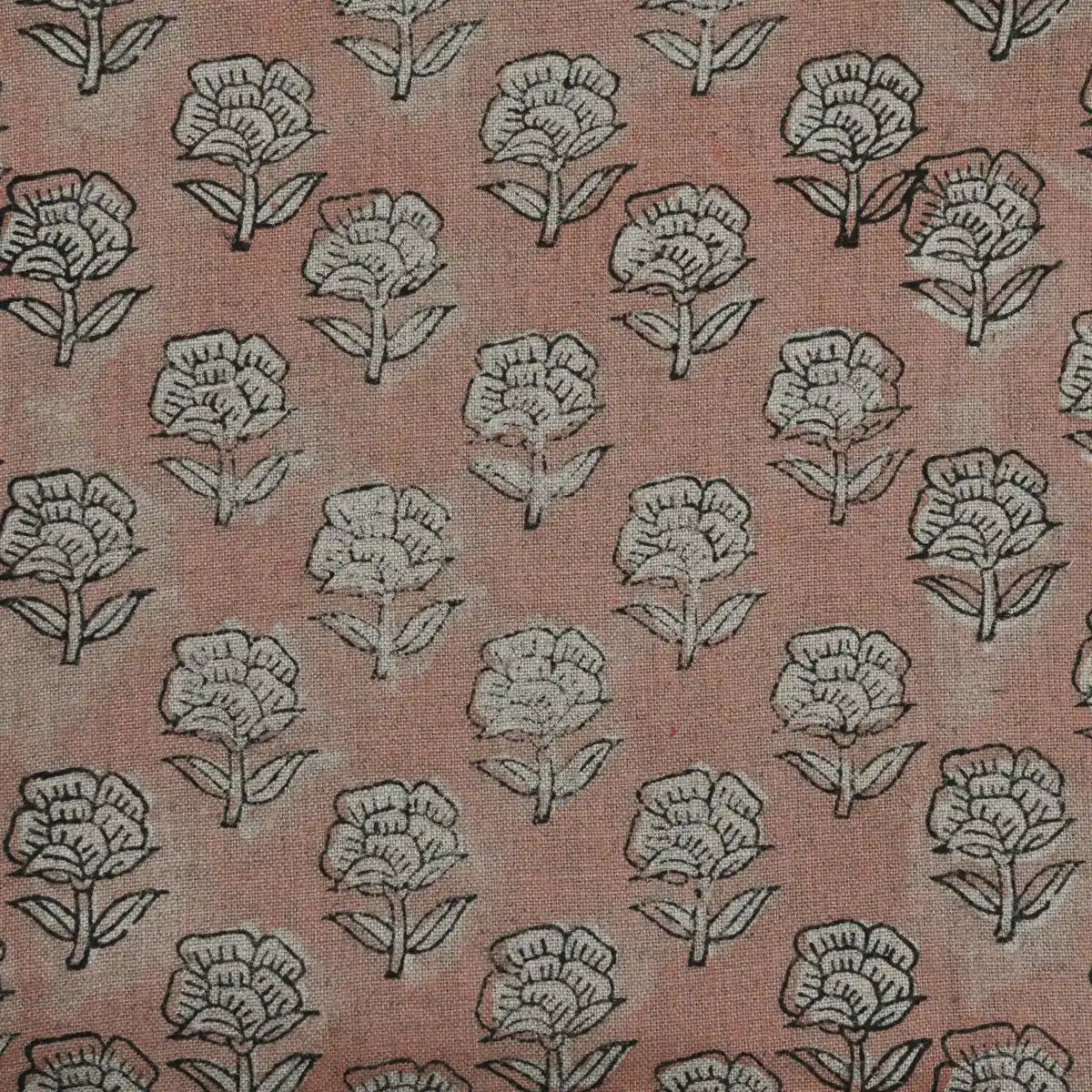 Peyton Floral Linen Fabric Yard Off-White Linen Fabric