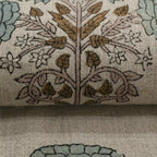 Nerina Floral Block Printed Linen Linen Fabric