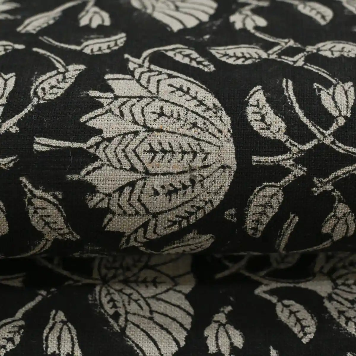 Tulip Flower Block Print Upholstery Fabric Linen Fabric