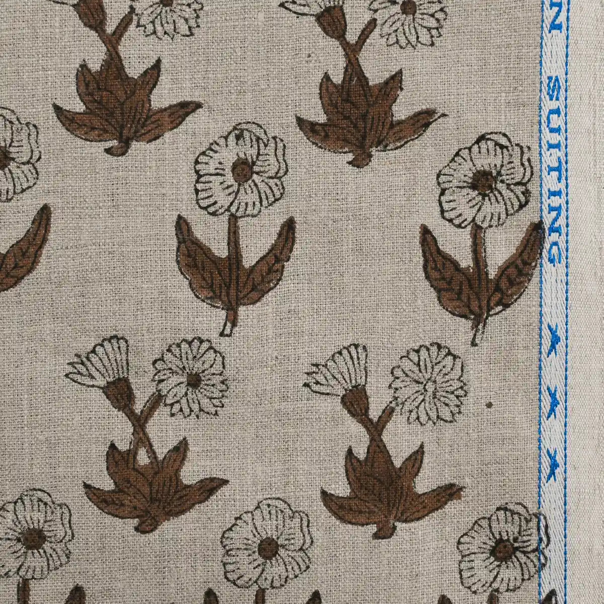 Madison Premium Hand Block Printed Linen Linen Fabric