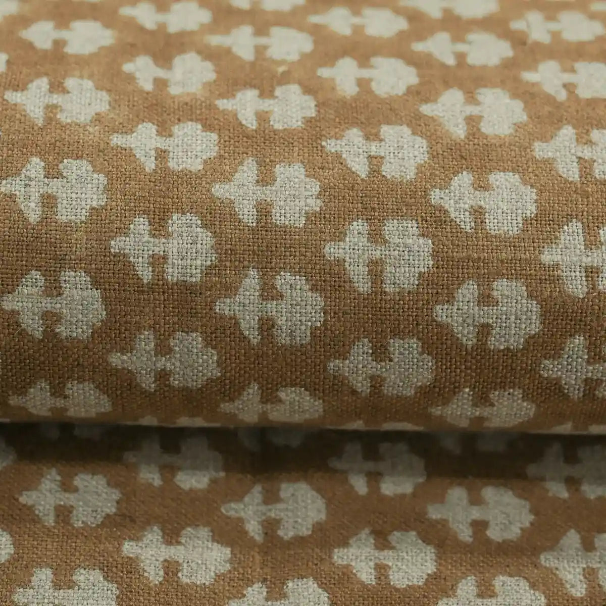 Riley Block Printed Linen Upholstery Fabric Linen Fabric