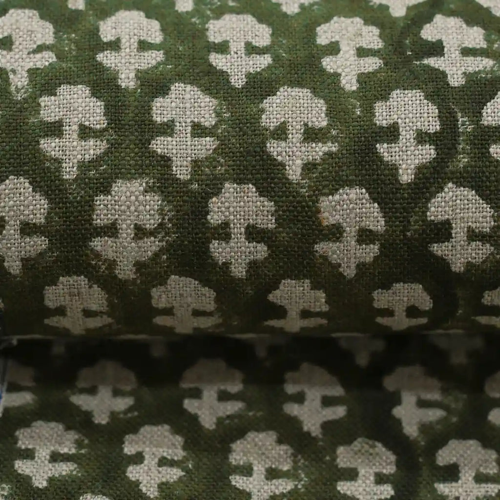 Riley Block Printed Linen Upholstery Fabric Linen Fabric