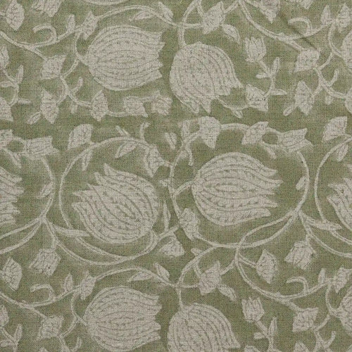 Abigail Block Print Upholstery Linen Fabric Swatch