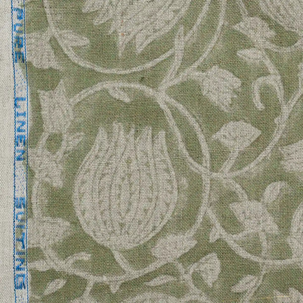 Abigail Block Print Upholstery Linen Fabric Linen Fabric