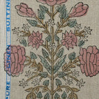 Nerina Floral Block Printed Linen Linen Fabric