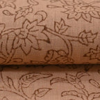 Quiet Vines Coral Linen Fabric Linen Fabric