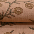 Ochre Bloom Linen Fabric Linen Fabric