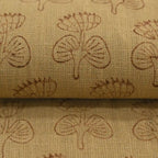 Flora Bloom Tan Dust Linen Fabric Linen Fabric