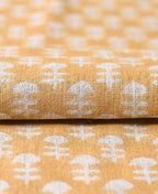 Edith Block Printed Linen Fabric Linen Fabric