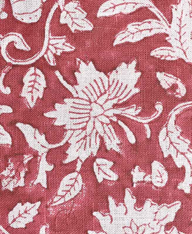 Adrian Hand Block Printed Linen Fabric Linen Fabric