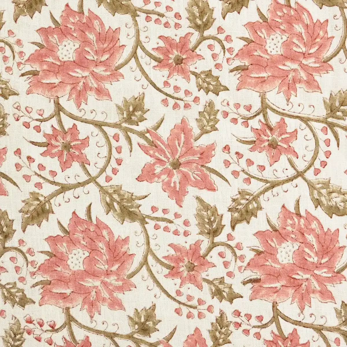 Botanical Drift Blossoms Trail Linen Pillow Cover - Ivory & Pink Pillow Covers