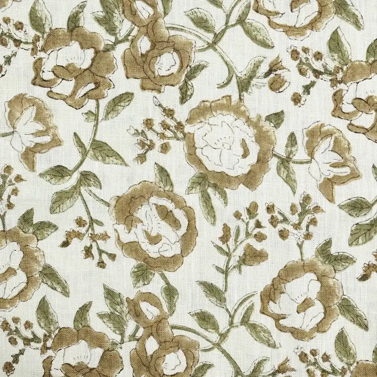 Botanical Drift Natural Trace Floral Linen Pillow Cover - Ivory & Beige Pillow Covers