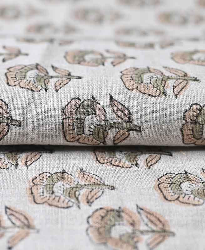 James Floral Linen Fabric Linen Fabric