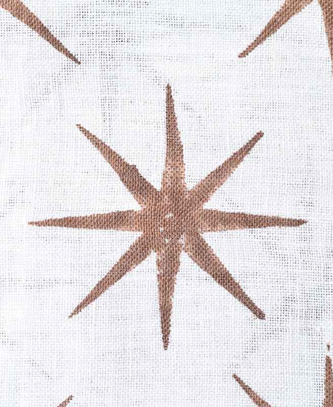 Lou Star Handloom Block Print Fabric Linen Fabric