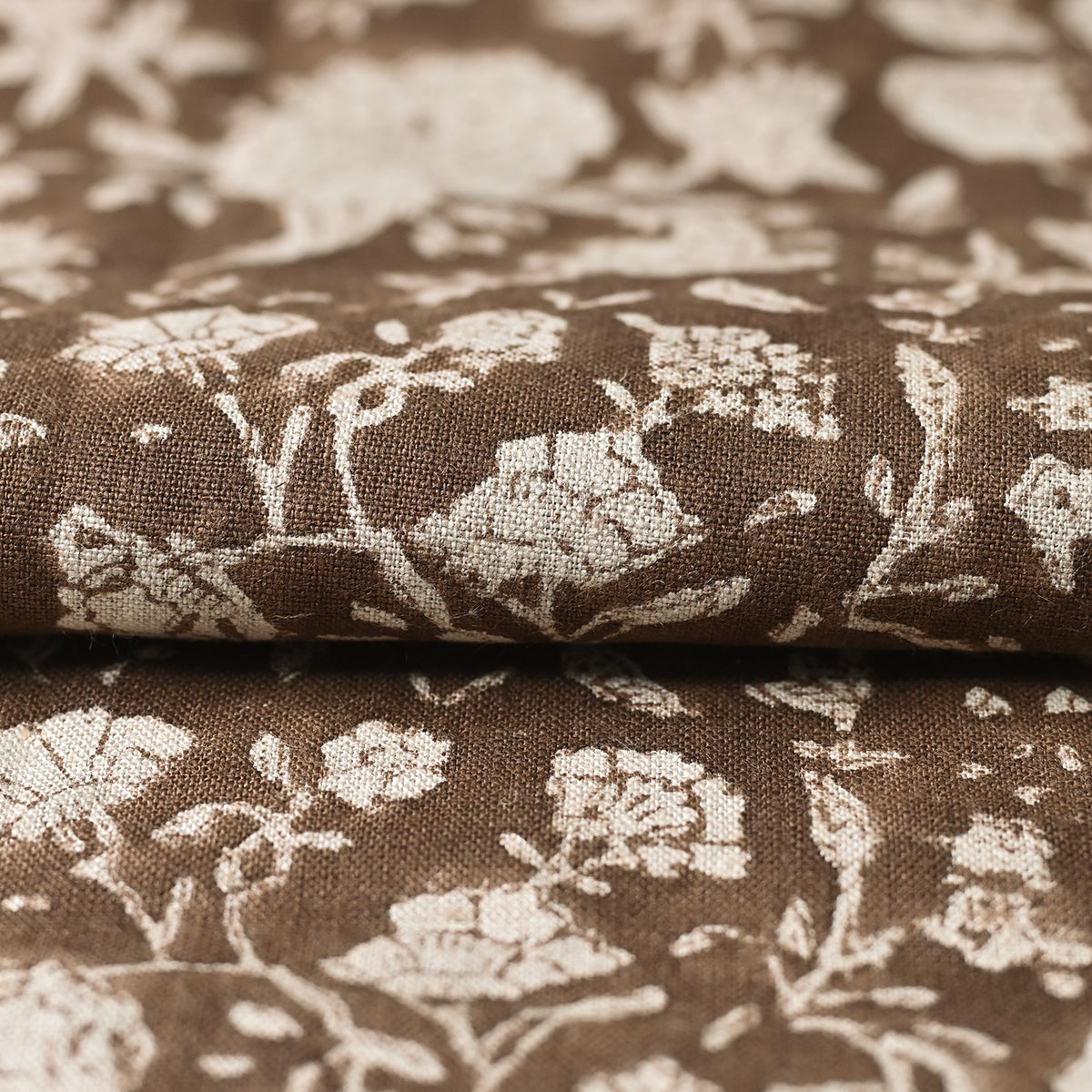 Vivian Hand Block Printed Linen Fabric Linen Fabric