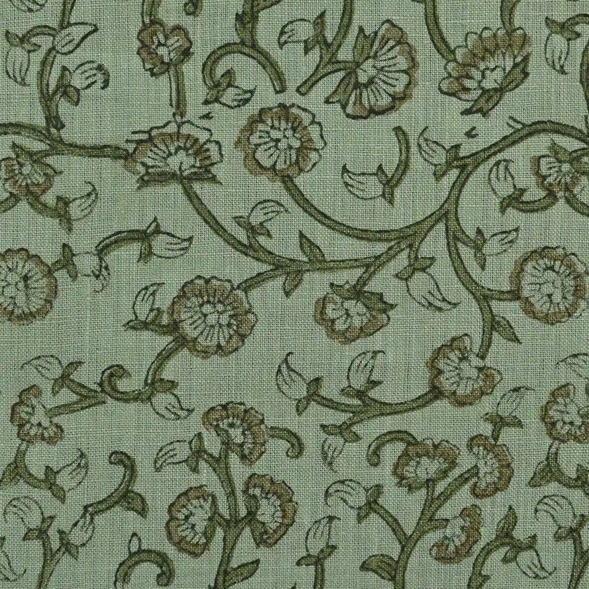 Botanical Drift Flora Bloom Linen Pillow Cover - Mint & Sage Pillow Covers