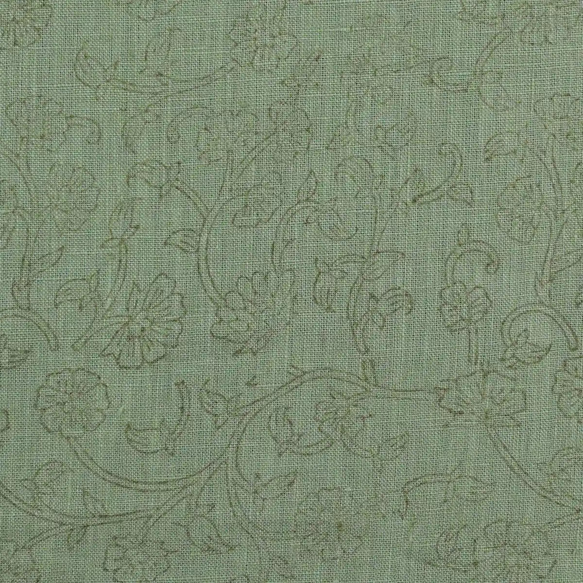 Botanical Drift Flora Bloom Linen Pillow Cover - Mint Green & Light Beige Pillow Covers