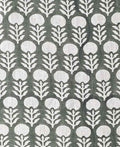 Edison Hand Block Printed Indian Linen Fabric Green Linen Fabric