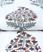 Brittany Hand Block Printed Linen by the Yard Linen Fabric