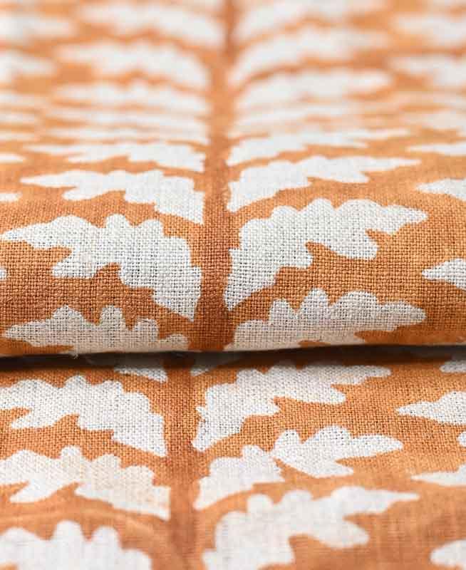 Scottie Hand Block Printed Linen Fabric Linen Fabric