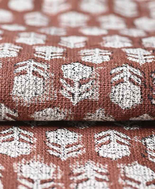Jade Hand Block Printed Linen Fabric Linen Fabric