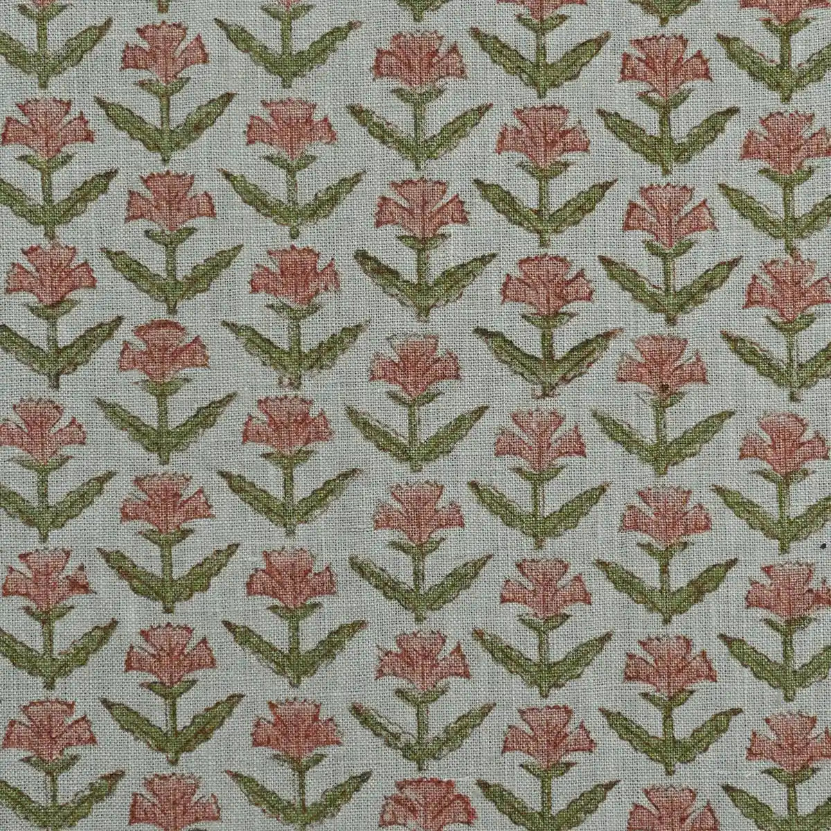 Botanical Drift Ditsy Floral Linen Pillow Cover – Washed Aqua & Pink Pillow Covers