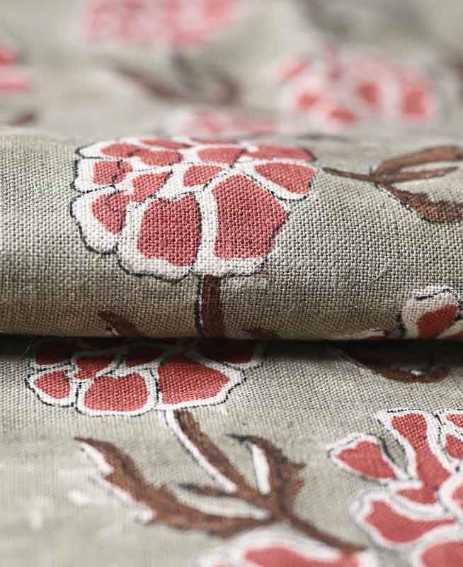 Joselyn Indian Hand Block Print Linen Fabric Linen Fabric