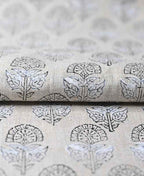 Peregrine Block Print Thick Linen Fabric Linen Fabric