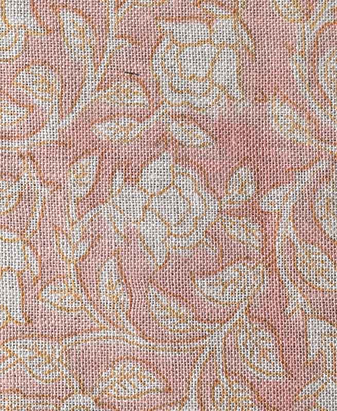 Clementine Hand Block Printed Linen Fabric Linen Fabric