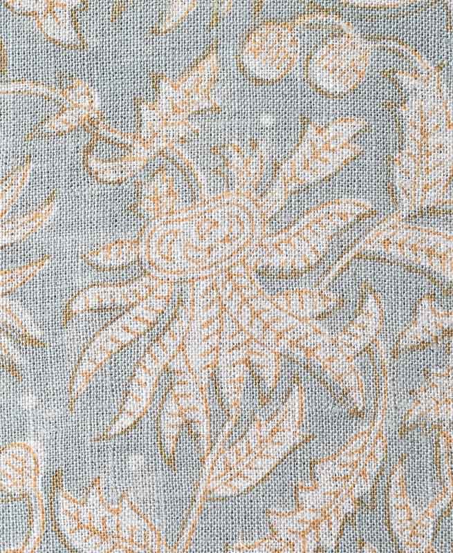 Malyn Handloom Block Print Linen Linen Fabric
