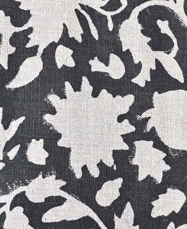 Adrian Hand Block Printed Linen Fabric Linen Fabric
