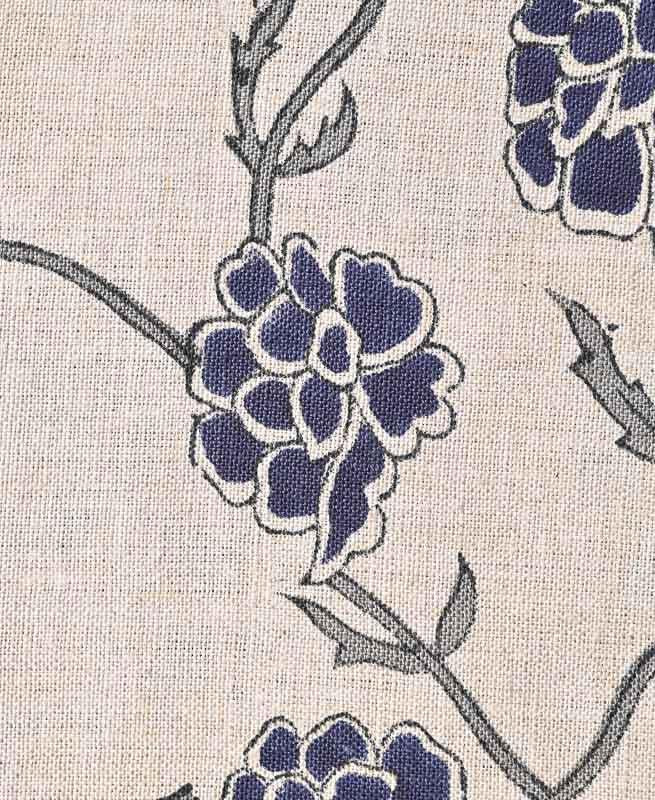 Edward Indian Hand Block Print Linen Fabric Linen Fabric