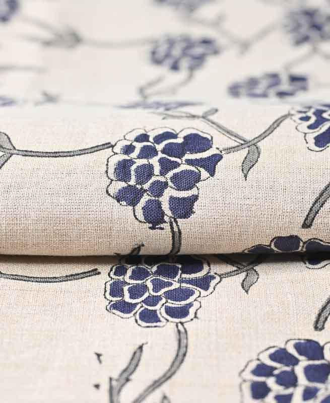 Edward Indian Hand Block Print Linen Fabric Linen Fabric