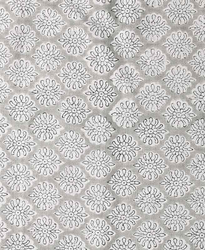 Jack Block Print Handloom Linen Natural Linen Linen Fabric