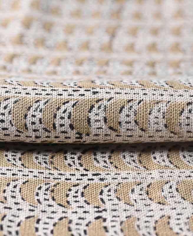 Dixie Hand Block Print Linen Fabric Linen Fabric