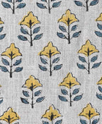 Sansa Handloom Linen Block Print Fabric Linen Fabric
