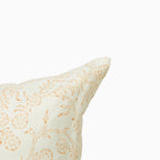 Botanical Drift Ochre Bloom Linen Pillow Cover - Ivory & Mustard Pillow Covers